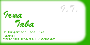 irma taba business card
